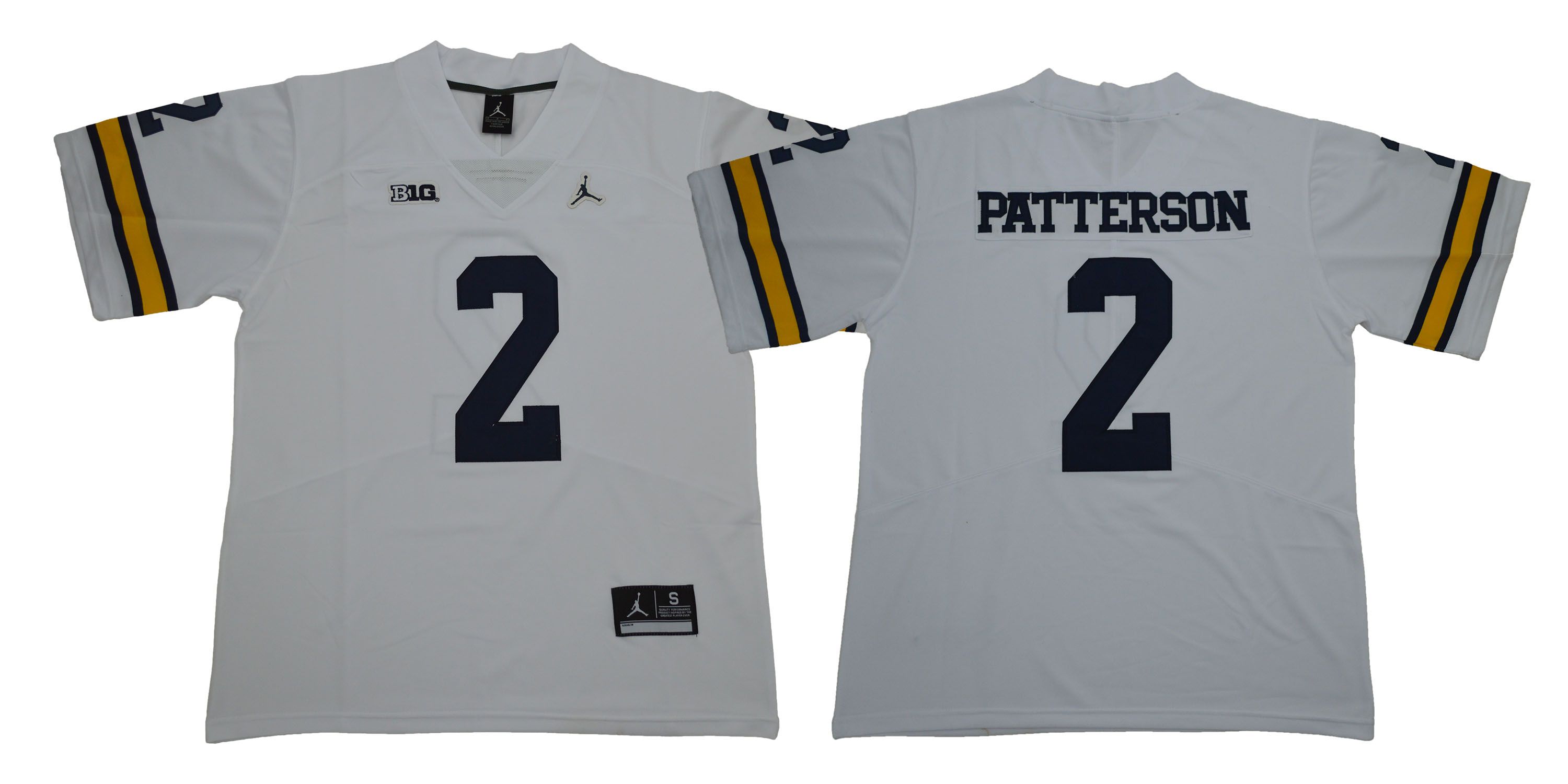 Men Michigan Wolverines #2 Patterson White NCAA Jerseys